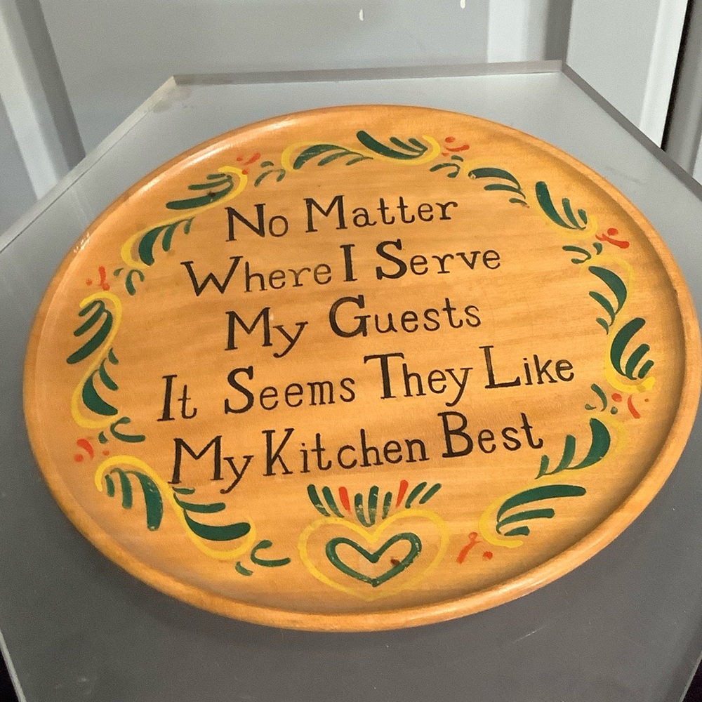Standard Specialty Finest Wooden Vtg Kitchen Tray Wall Decor